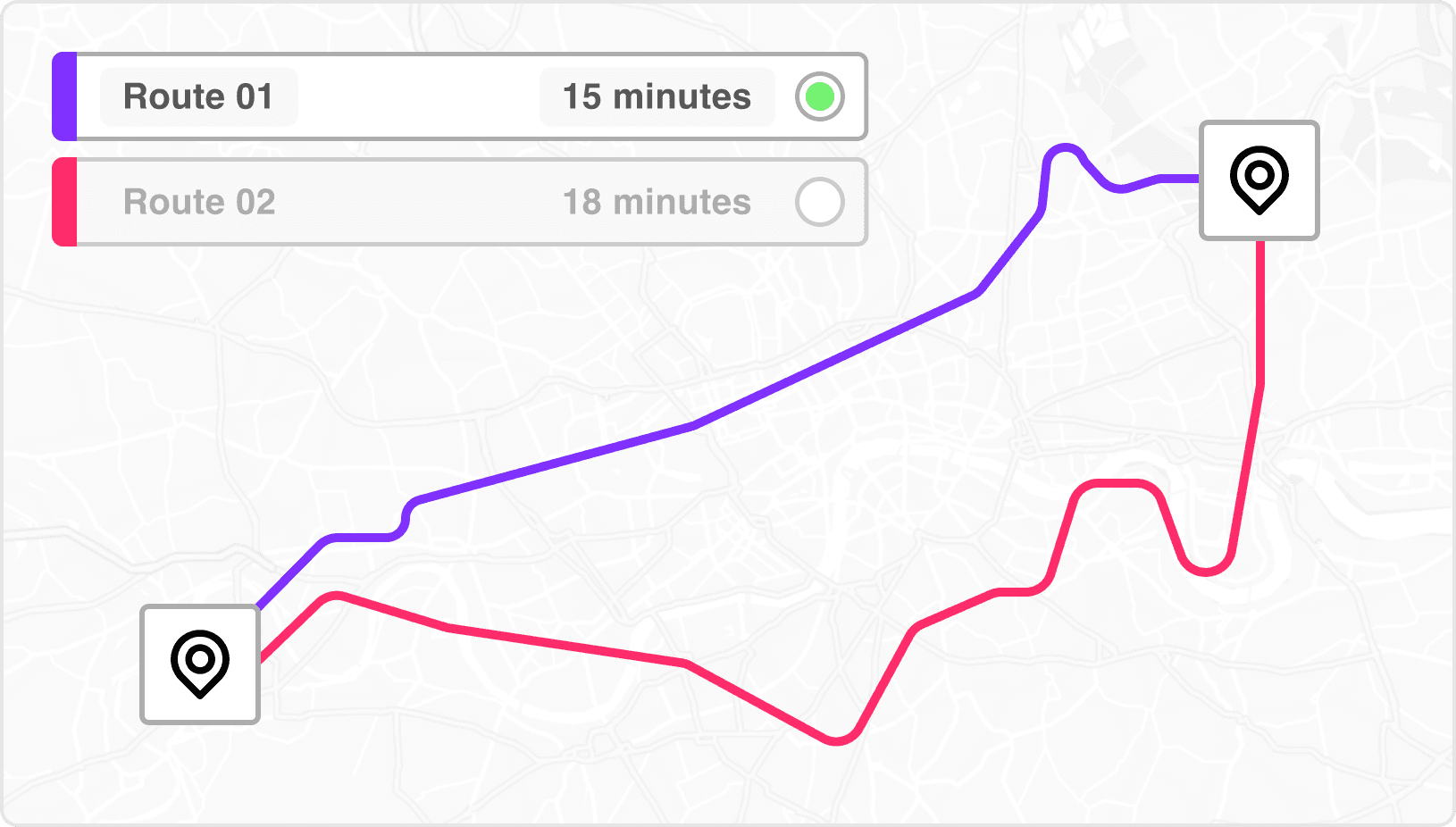 Request multiple routes