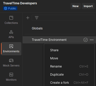 Environment variable template