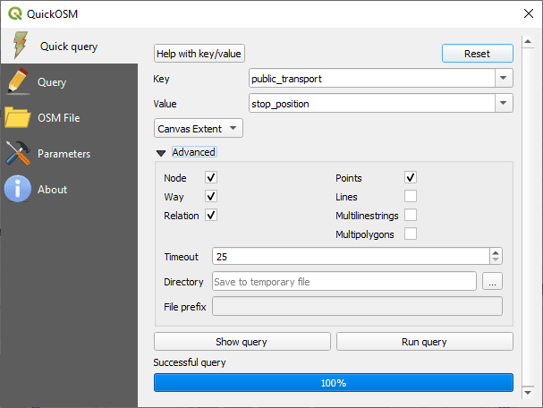 Quick OSM dialog